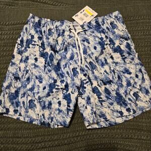 Trunks Surf & Swim Co Mens swim trunks Blue Size Med Beachy Resort Wear Vacation